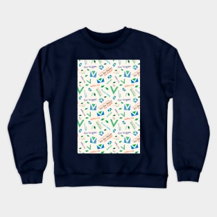 Pattern Vegan Theme Crewneck Sweatshirt